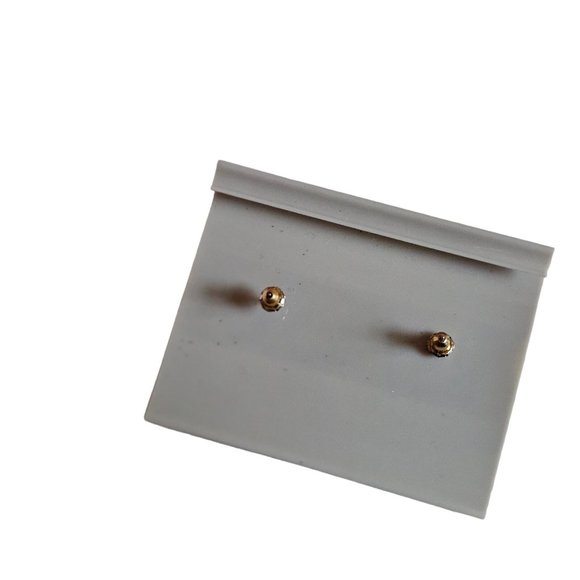 Vintage ALLISON REED Square Pink Gold Tone Shimmer PIERCED EARRINGS New - Picture 8 of 9